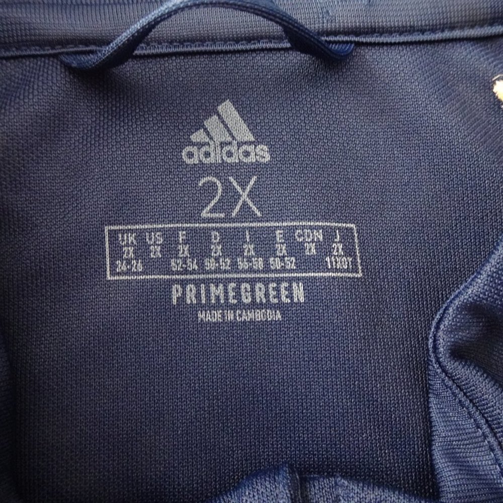 Adidas Tiro Track Jacket Women's Size 2X Blue Full Zip 3 Stripes Stand Collar - Picture 7 of 10